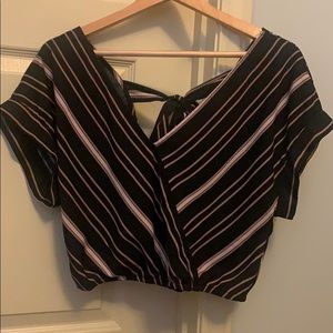 Open back top with tie